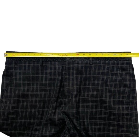ASHWORTH Men's Checkered Dress Activewear Golf Shorts 40W Black Grey Flat Front - Picture 11 of 13
